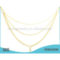 Bangkok jewelry double gold chains necklace, jean chains for men